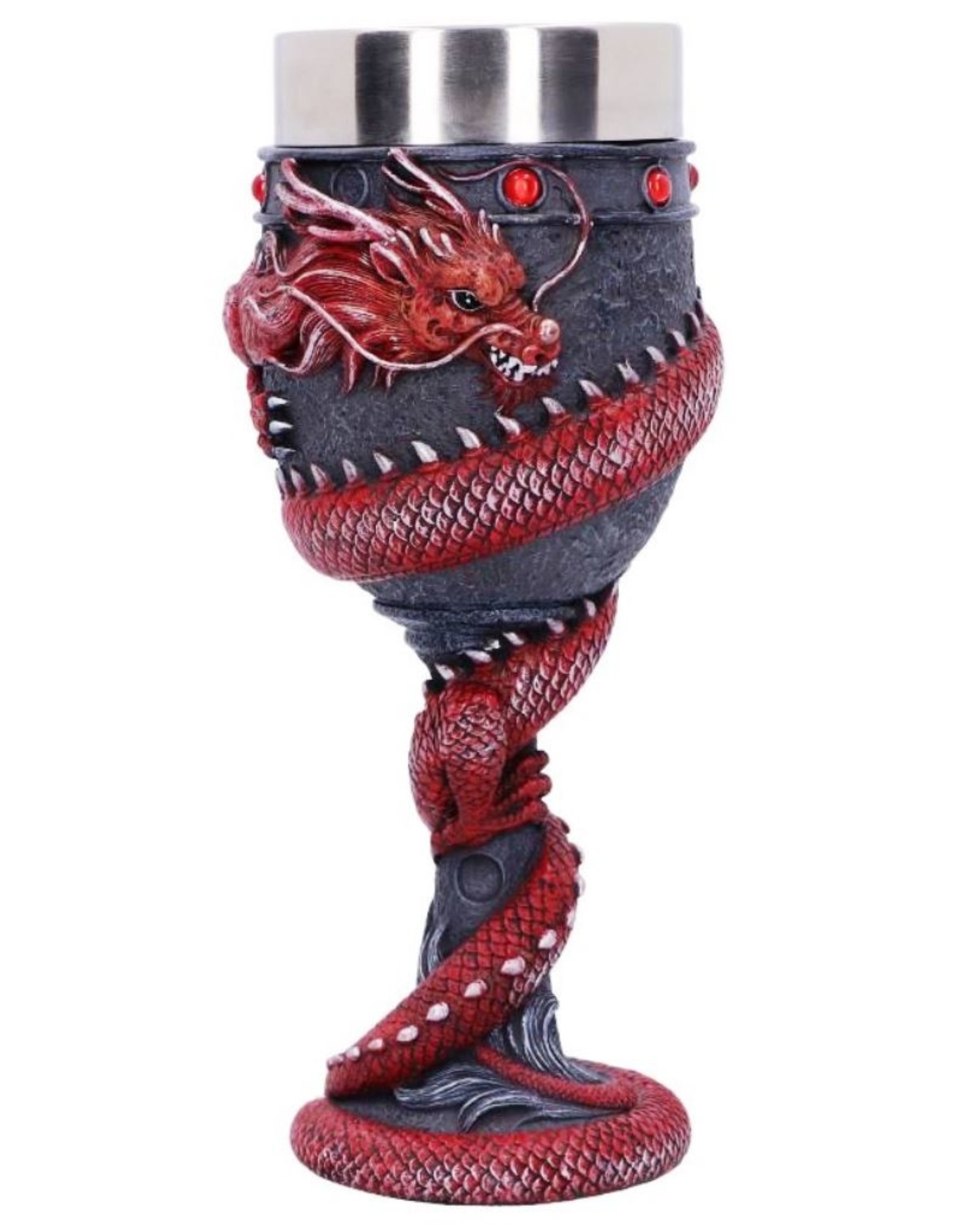 Alator Giftware & Lifestyle - Dragon Coil Kelk met Rode Draak 20cm