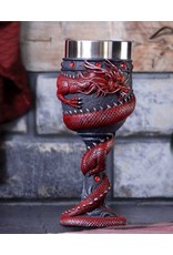 Alator Giftware & Lifestyle - Dragon Coil Kelk met Rode Draak 20cm