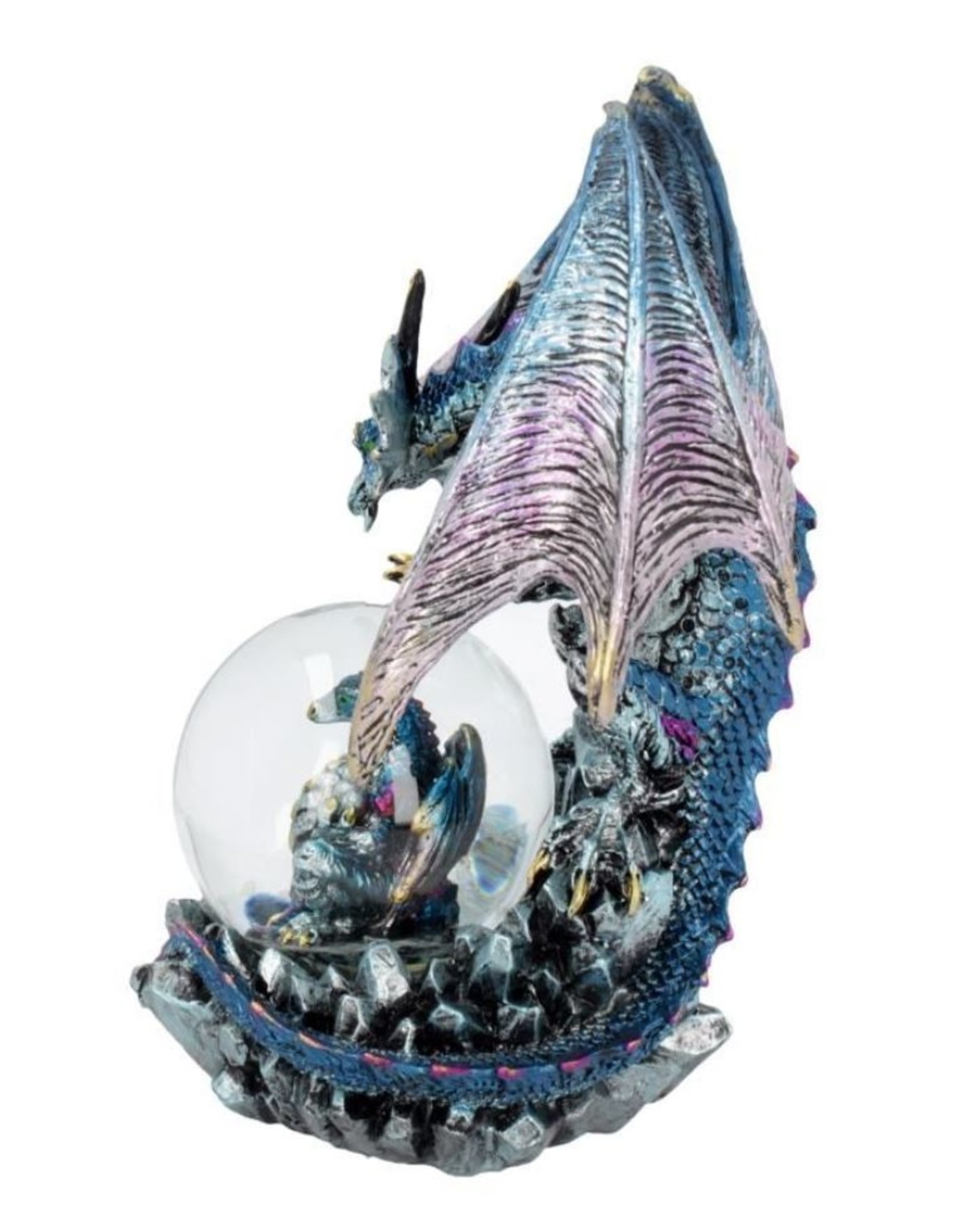 Alator Giftware & Lifestyle - Azul Oracle Blue-Purple Dragon Fortune Seer Figurine