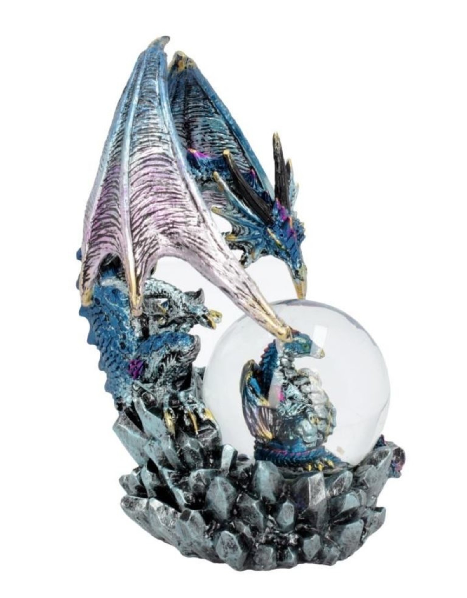 Alator Giftware & Lifestyle - Azul Oracle Blue-Purple Dragon Fortune Seer Figurine
