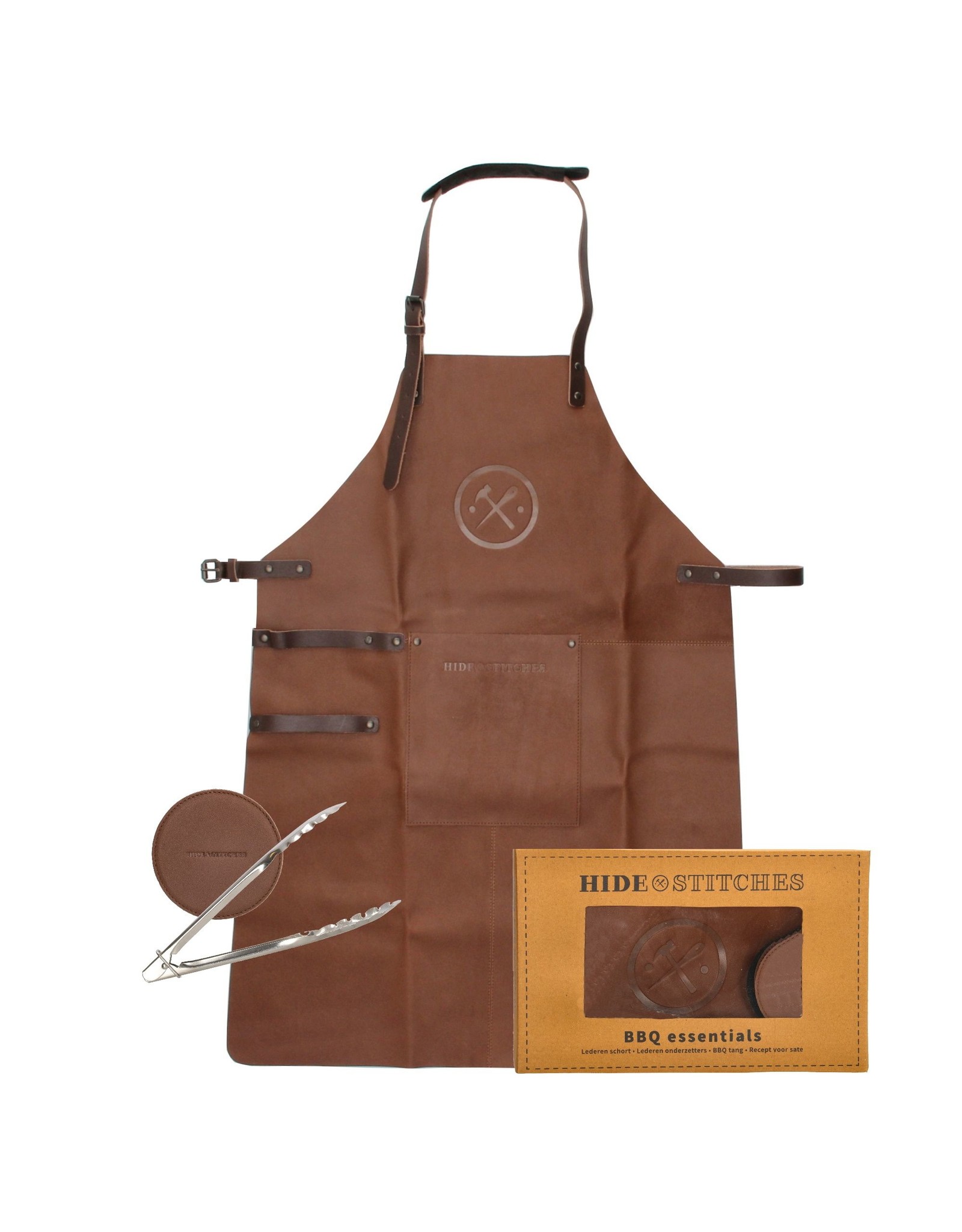 Hide & Stitches Leather belts and buckles - Hide & Stitches Leather Barbecue / Grill Apron & Essentials Set