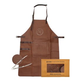 Hide & Stitches Hide & Stitches Leather Barbecue / Grill Apron & Essentials Set