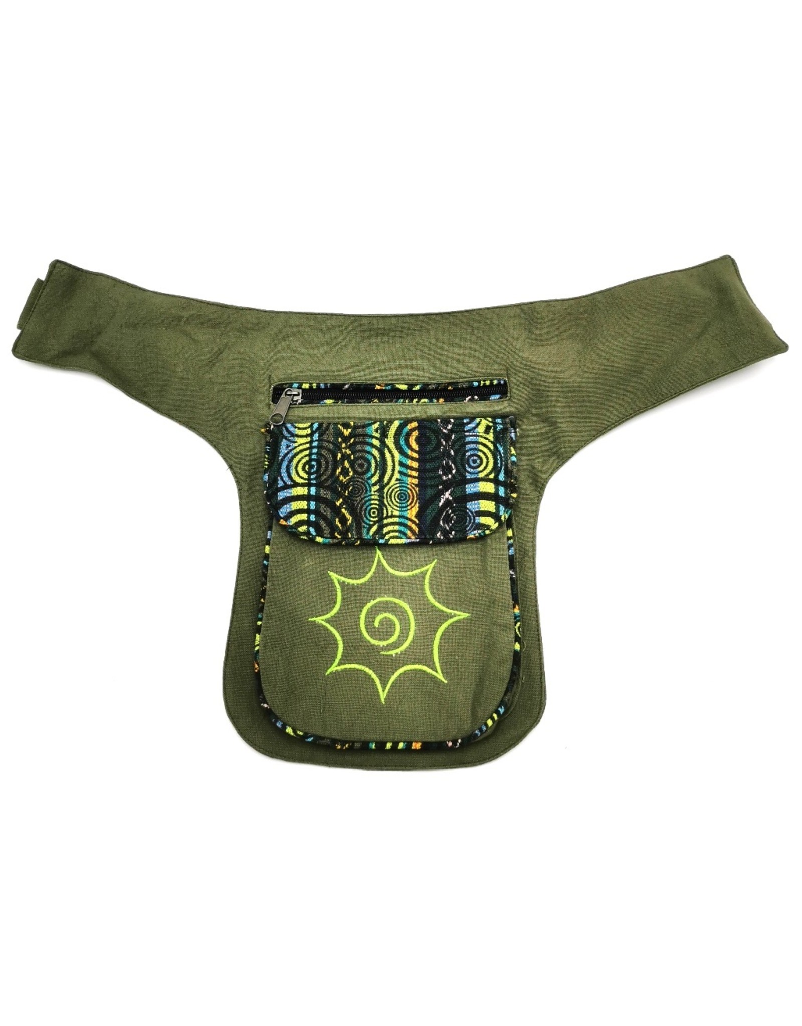 Trukado Fashion bags - Fanny Pack in Soft Colorful Cotton  Green