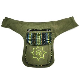 Trukado Fanny Pack in Soft Colorful Cotton  Green