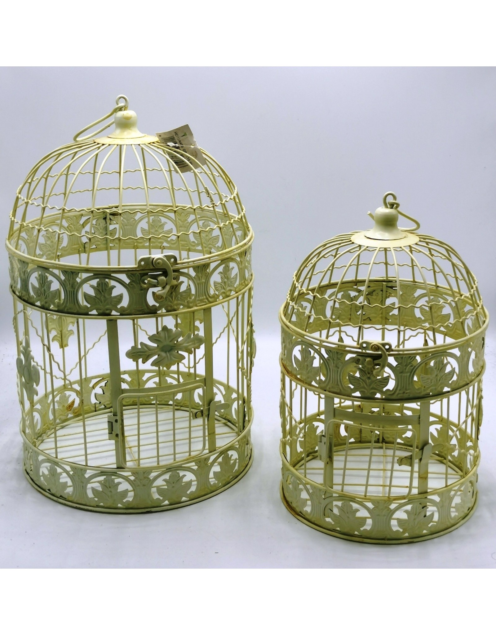 Trukado Miscellaneous - Brocante Metal Birdcage - Set of 2  (round)