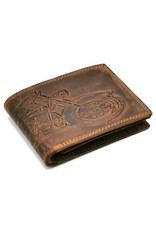 Hutmann Leather Wallets -  Hütmann Leather Wallet with Embossed Motor (horizontal)