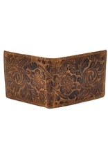 Hutmann Leather Wallets -   Hütmann Leather Wallet with Embossed Flowers (horizontal)