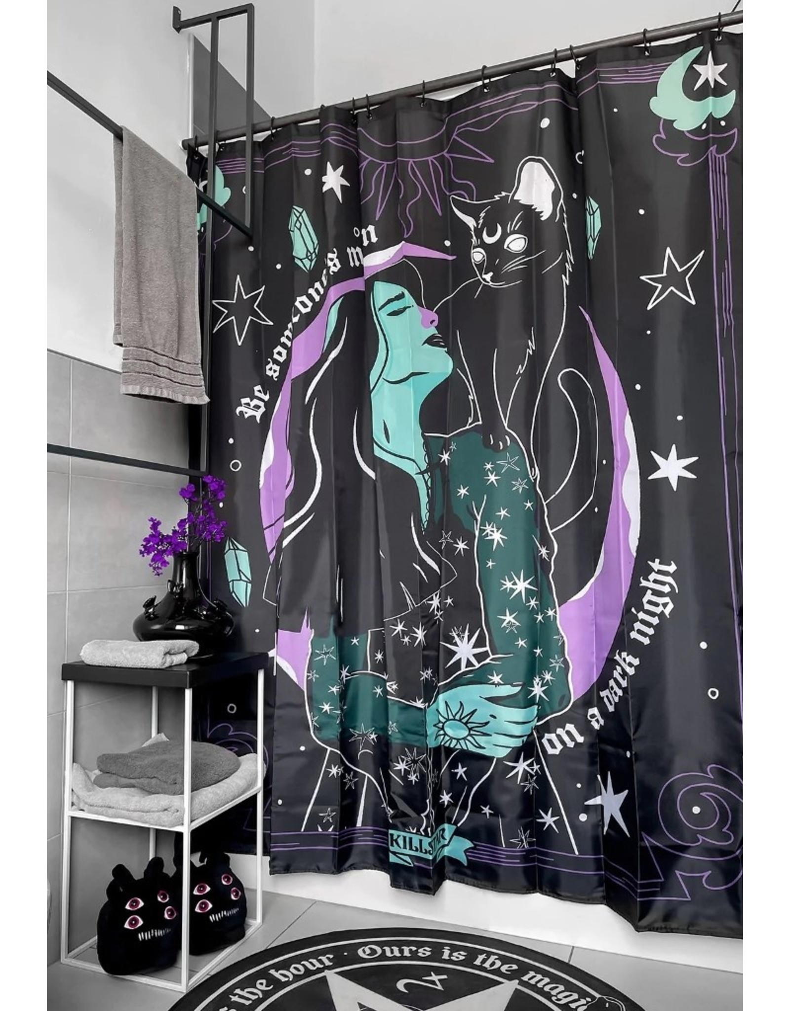 Killstar Killstar bags and accessories - Killstar Moonlight Shower Curtain