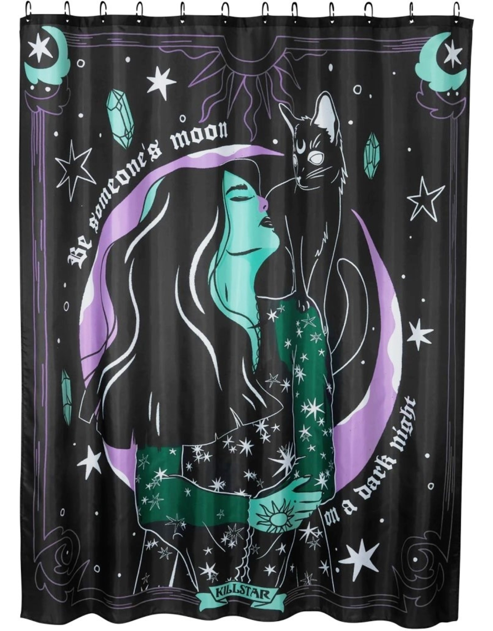 Killstar Killstar bags and accessories - Killstar Moonlight Shower Curtain