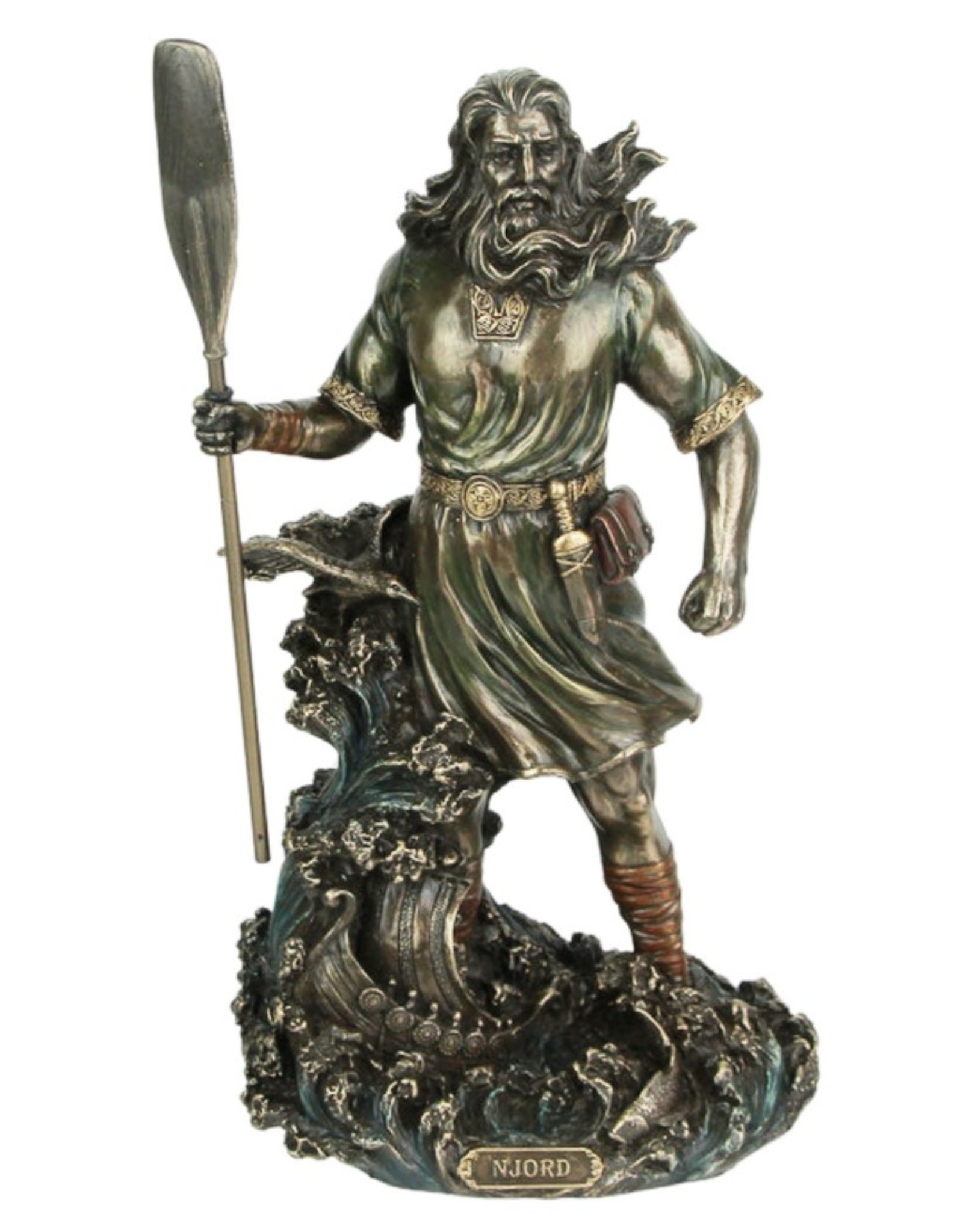 Veronese Design Giftware & Lifestyle - Njord Norse God of Wind and Waters bronzed figurine