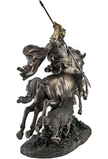 Veronese Design Giftware & Lifestyle - Odin rijdt op Sleipnir, gevolgd door een wolf gebronsd beeld