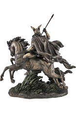 Veronese Design Giftware & Lifestyle - Odin rijdt op Sleipnir, gevolgd door een wolf gebronsd beeld