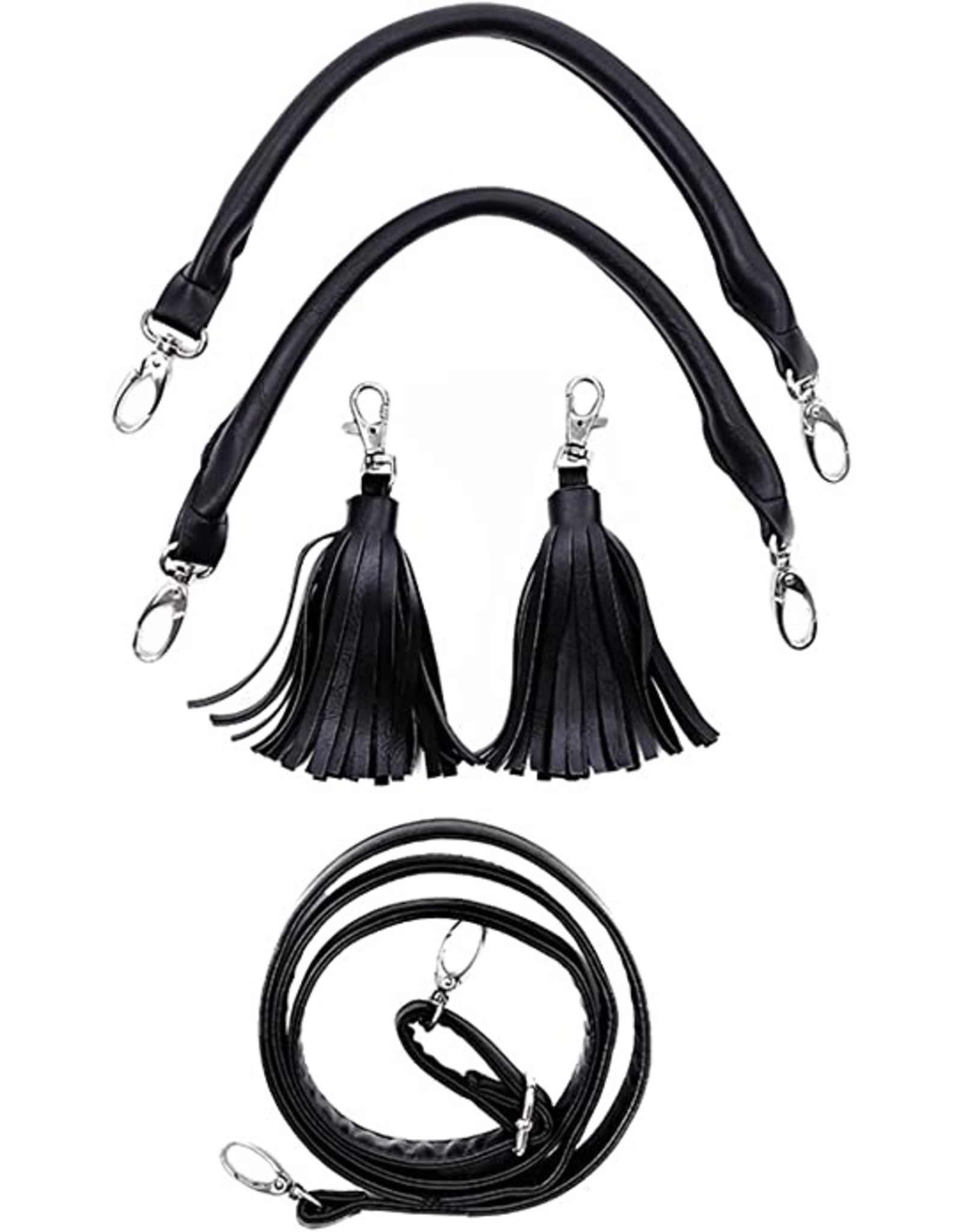 Restyle Gothic Bags Steampunk Bags - Gothic Henna Black Handbag with Moon Embroidery & Tassels