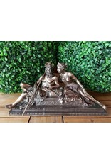 Veronese Design Giftware & Lifestyle -  Zeus and Hera Sitting Together Bronzed Figurine