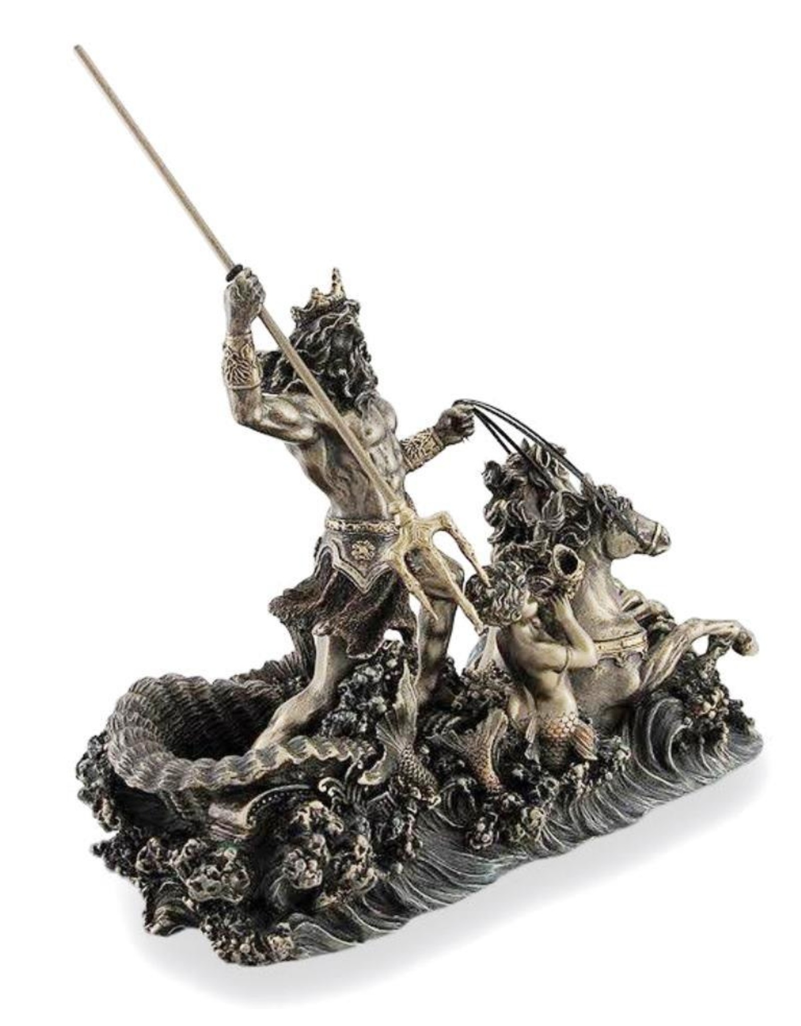 Veronese Design Giftware Beelden Collectables  - Poseidon met Wagen en Hippocampus beeld