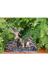 Veronese Design Giftware Figurines Collectables - Poseidon with Chariot and Hippocampus statue