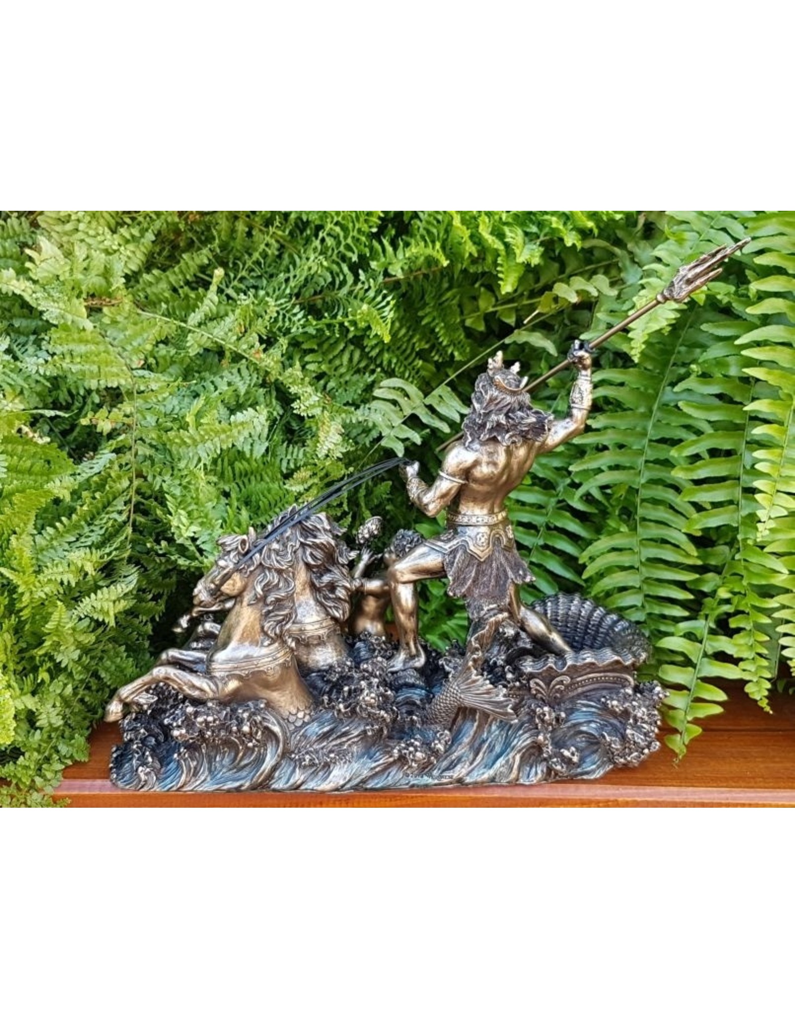 Veronese Design Giftware Beelden Collectables  - Poseidon met Wagen en Hippocampus beeld