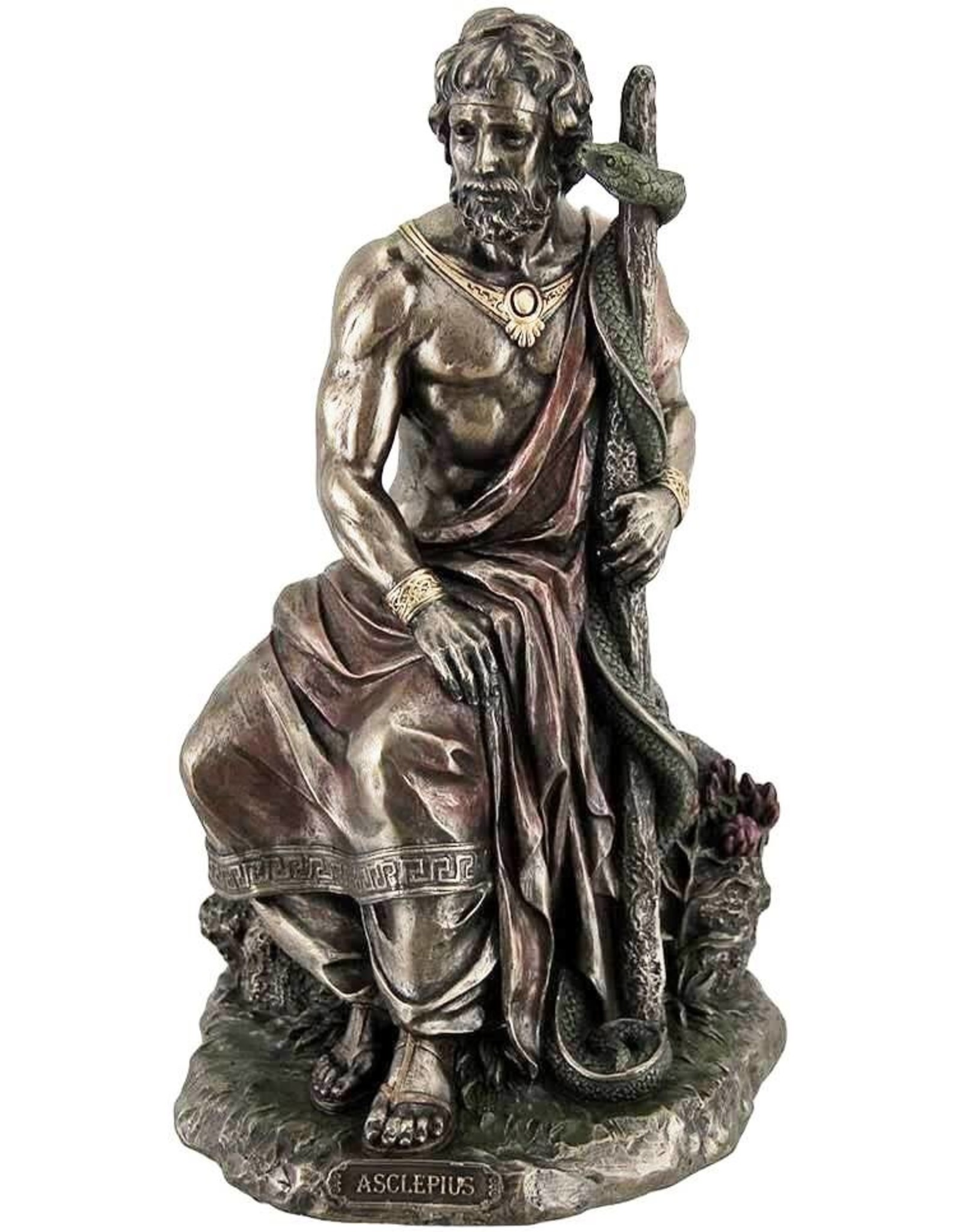 Veronese Design Giftware Beelden Collectables  -  Asklepios Griekse God van Geneeskunst