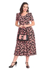 Banned Retro bags  Vintage bags - Evening Primrose 1960's Baguette Bag Old Pink-Black