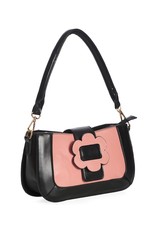Banned Retro bags  Vintage bags - Evening Primrose 1960's Baguette Bag Old Pink-Black