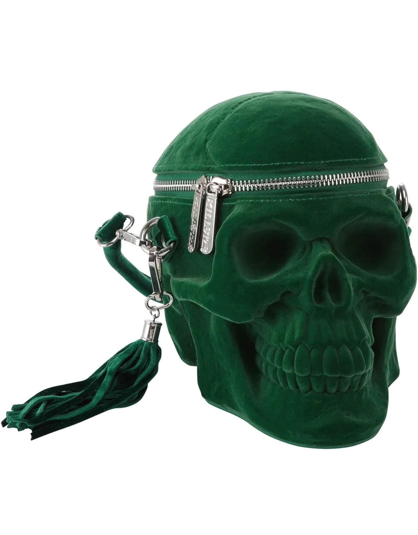 Killstar Gothic bags Steampunk bags - KillStar Grave Digger Skull handbag -  Green