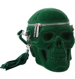 Killstar KillStar Grave Digger Skull handbag - Green