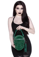 Killstar Gothic bags Steampunk bags - KillStar Grave Digger Skull handbag - Green