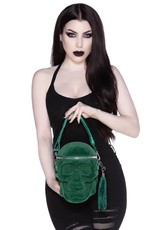 Killstar Gothic tassen Steampunk tassen - KillStar Grave Digger Schedel handtas - Groen