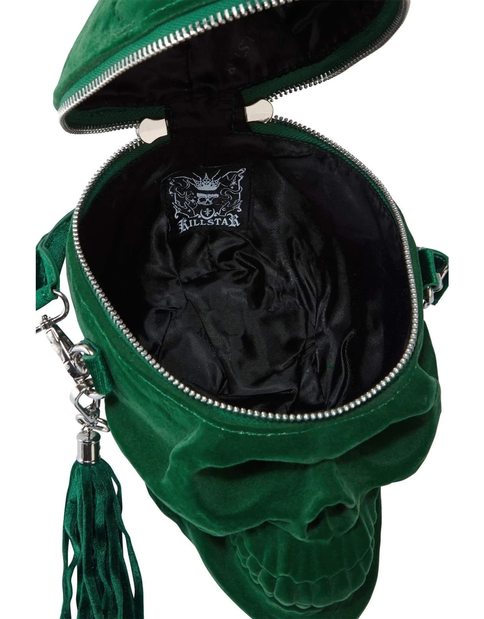 Killstar Gothic bags Steampunk bags - KillStar Grave Digger Skull handbag - Green