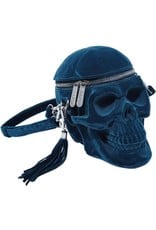 Killstar Gothic bags Steampunk bags - KillStar Grave Digger Skull handbag - Blue