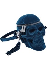 Killstar Gothic bags Steampunk bags - KillStar Grave Digger Skull handbag - Blue