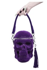 Killstar Gothic bags Steampunk bags - KillStar Grave Digger Skull handbag - Plum