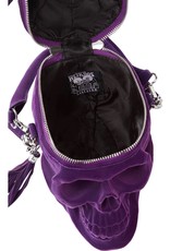 Killstar Gothic bags Steampunk bags - KillStar Grave Digger Skull handbag - Plum