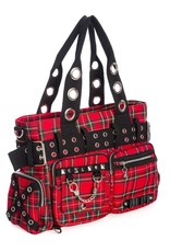 Banned Gothic Tassen Steampunk Tassen - Banned Camdyn Tartan Handtas