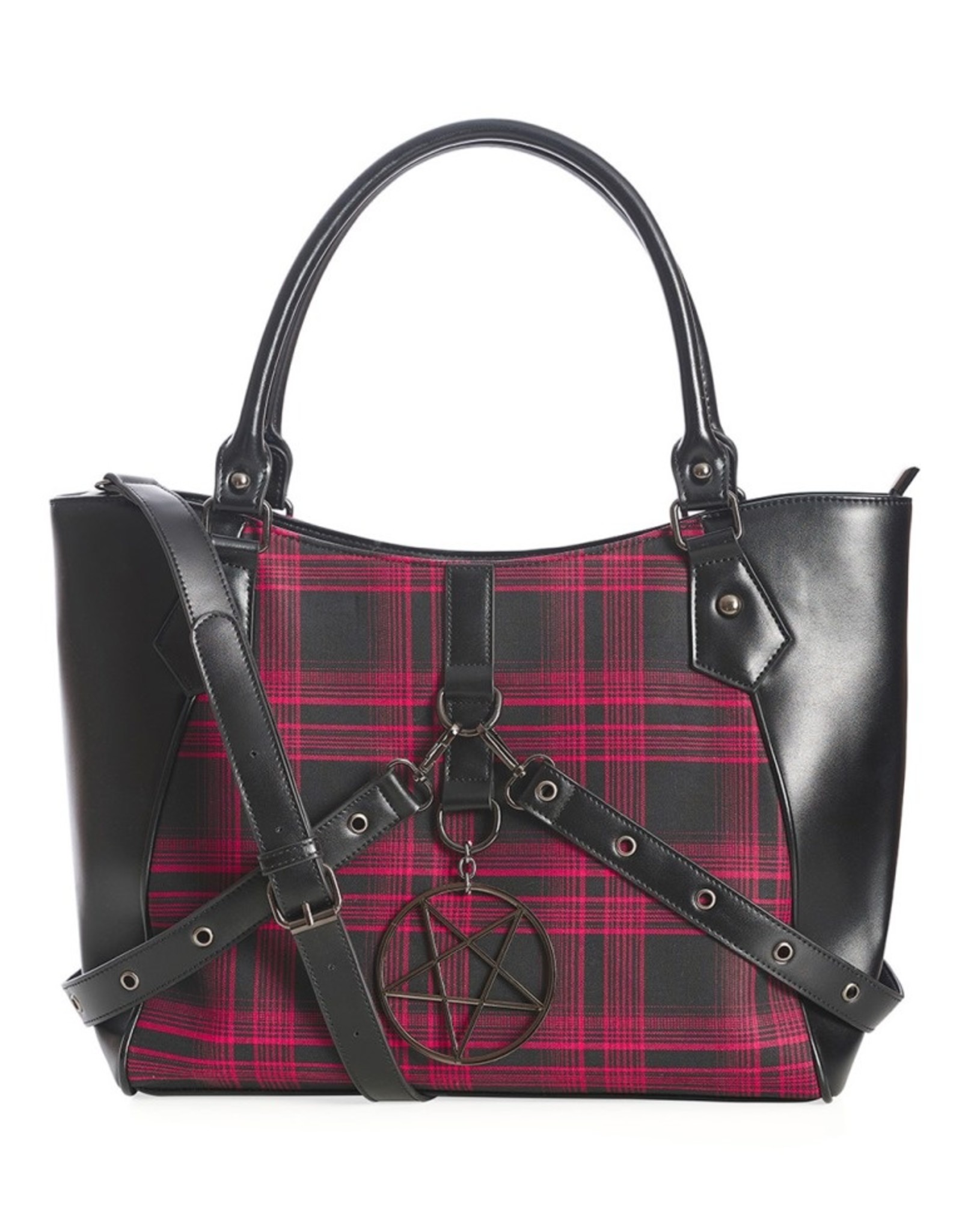 Banned Gothic bags Steampunk bags - Banned In Oblivion We Trust Tote Bag with Pentagram charm