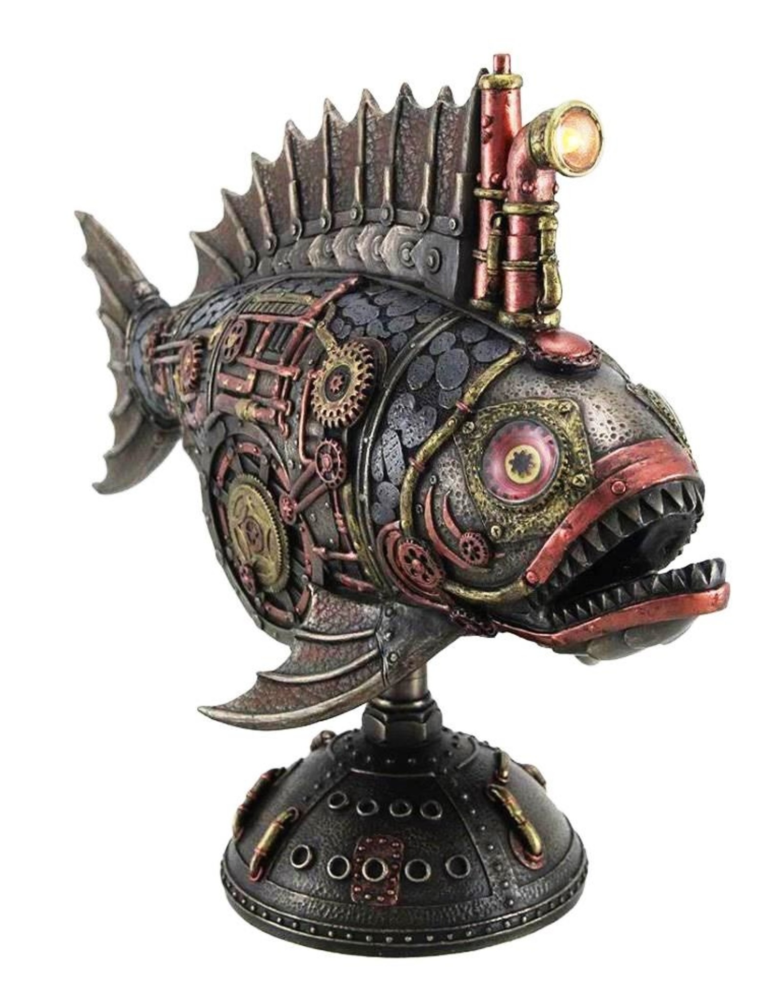 Veronese Design Giftware & Lifestyle -  Steampunk Piranha Submarine with Light