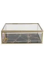 C&E Miscellaneous - Glass jewellery box  - Glass jewellery box  - presentation box 25x17x8 cm