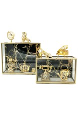 Glazen juwelendoosje Miscellaneous - Glass jewellery box  - presentation box 14x8x6 cm