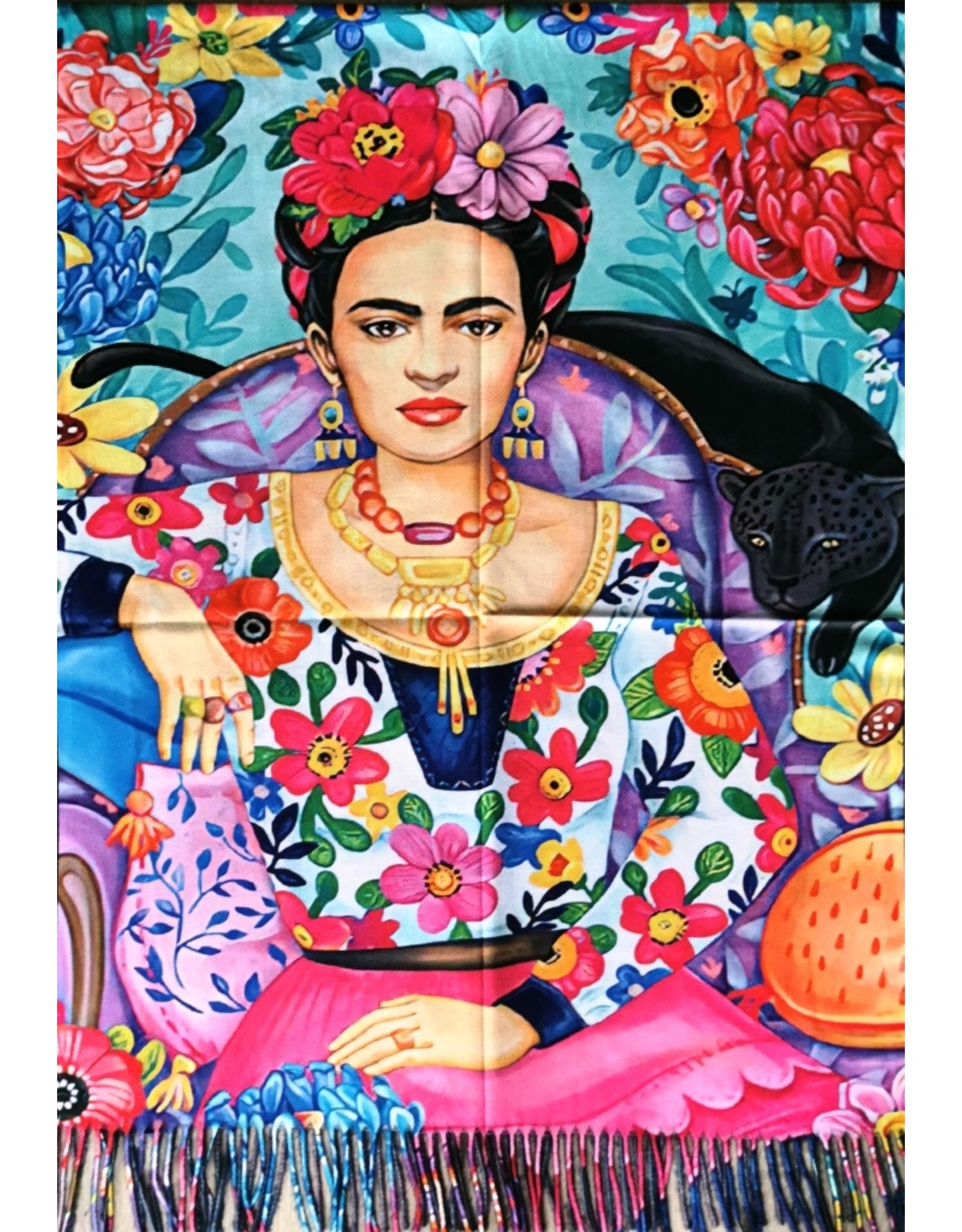 Trukado Miscellaneous - Frida Kahlo Sjaal-Omslagdoek Zelfportret 180x70cm