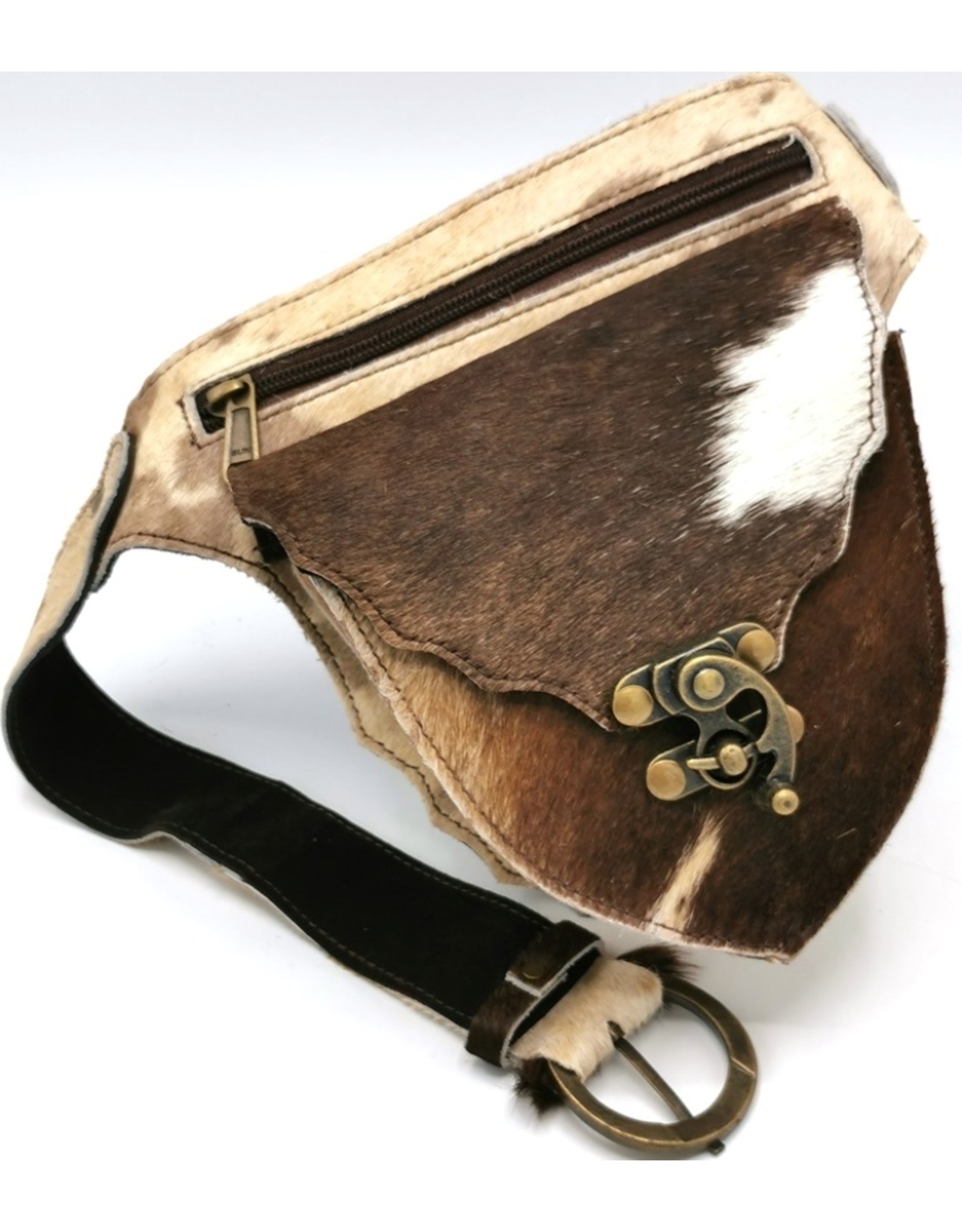 Trukado Small leather bags, cluches and more - Cowhide Hip Bag with Vintage Hook Ibiza