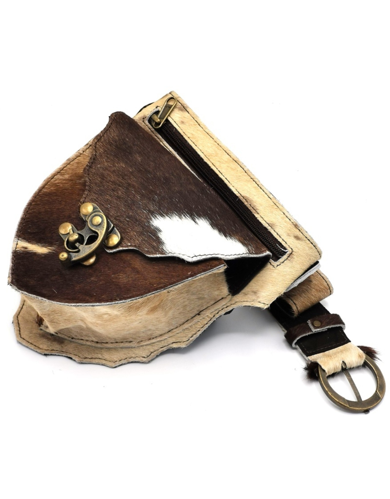 Trukado Small leather bags, cluches and more - Cowhide Hip Bag with Vintage Hook Ibiza