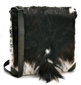 Hide & Stitches Hide & stitches Leather Shoulder bag with Fur cover