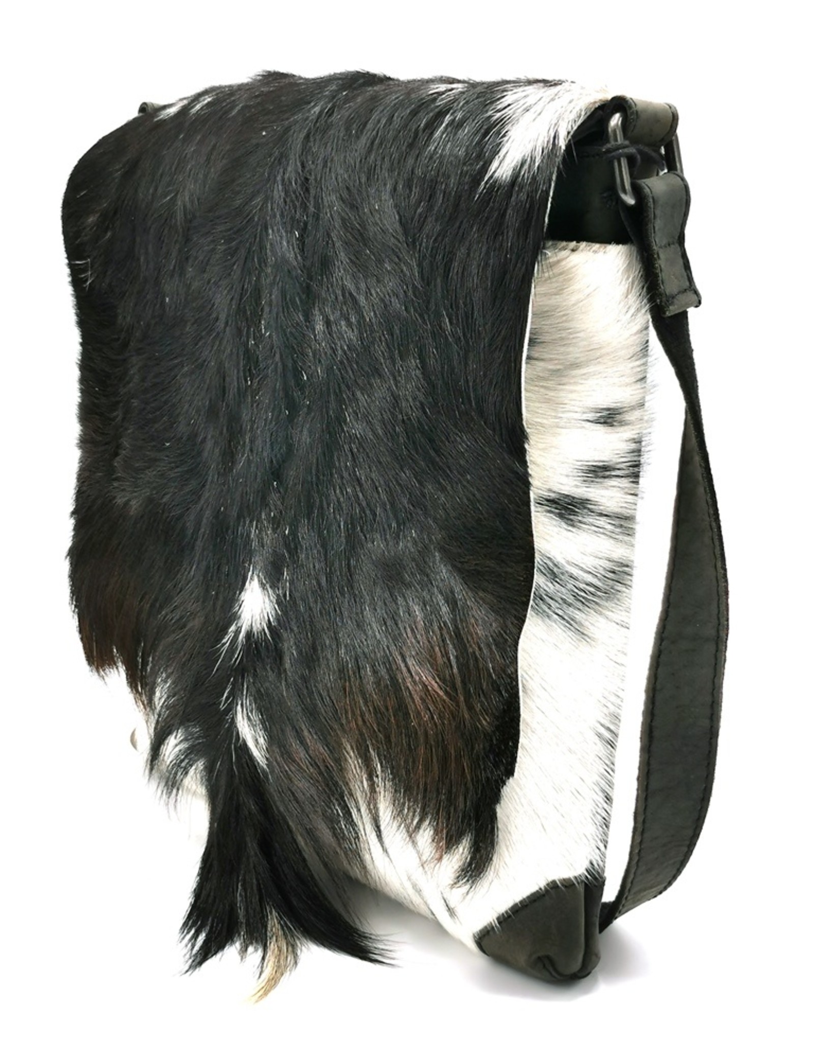 Hide & Stitches Leather bags - Hide & Stitches Leather Shoulder bag with Fur cover