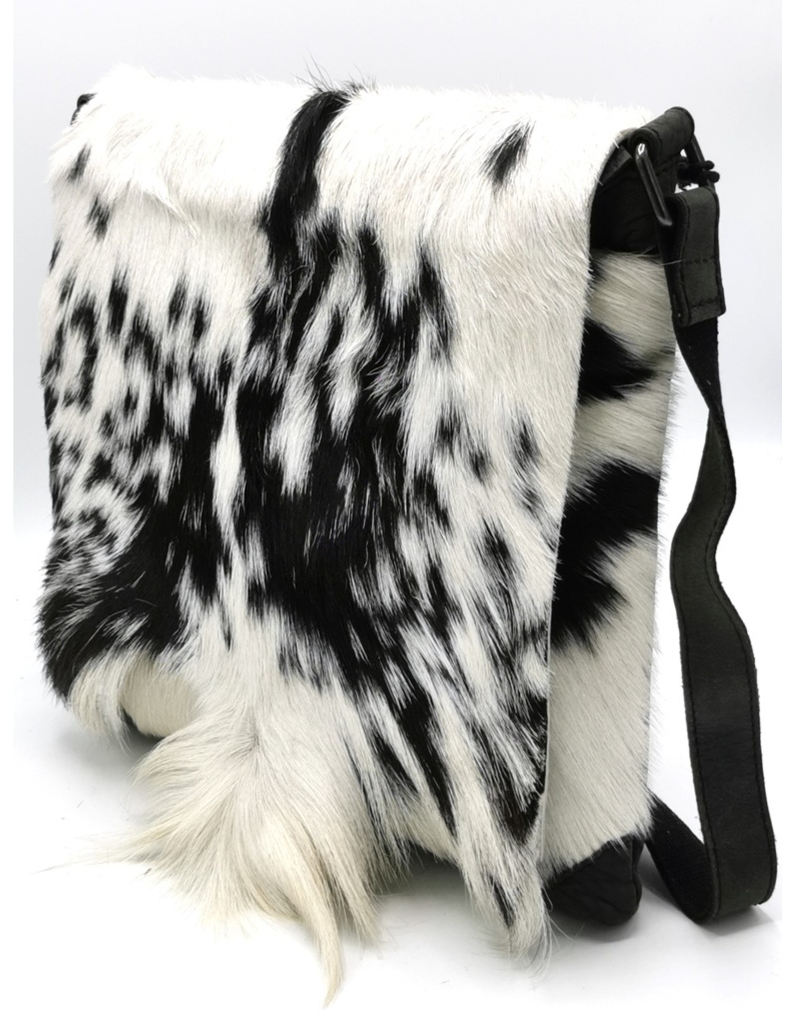 Hide & Stitches Leather bags - Hide & Stitches Leather Shoulder bag with Fur cover