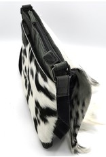 Hide & Stitches Leren tassen - Hide & Stitches Leren Schoudertas met Vacht omslag