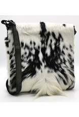 Hide & Stitches Leren tassen - Hide & Stitches Leren Schoudertas met Vacht omslag