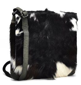 Hide & Stitches Hide & stitches Leather Shoulder bag with Fur cover