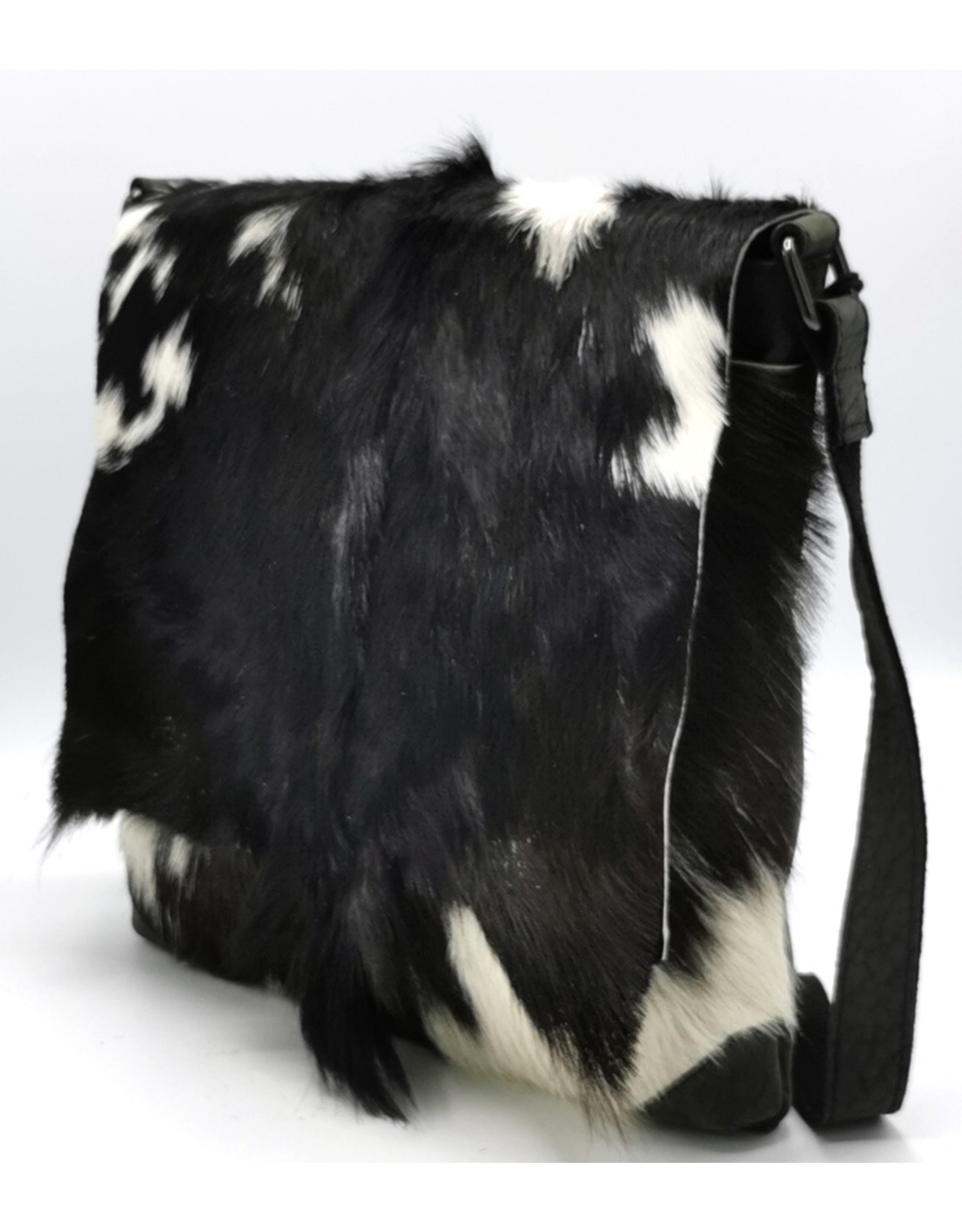 Hide & Stitches Leren tassen - Hide & Stitches Leren Schoudertas met Vacht omslag