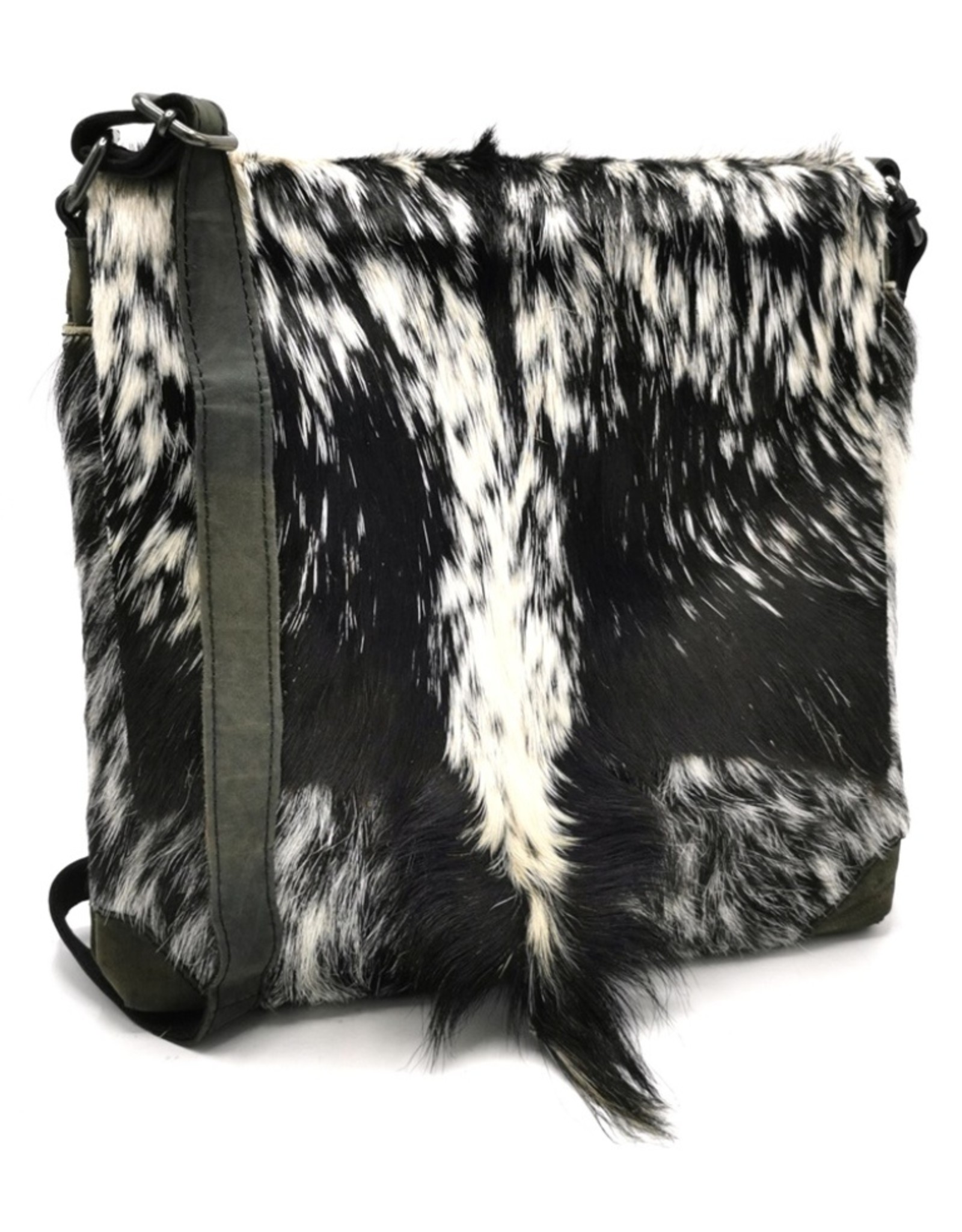 Hide & Stitches Leather bags - Hide & Stitches Leather Shoulder bag with Fur cover