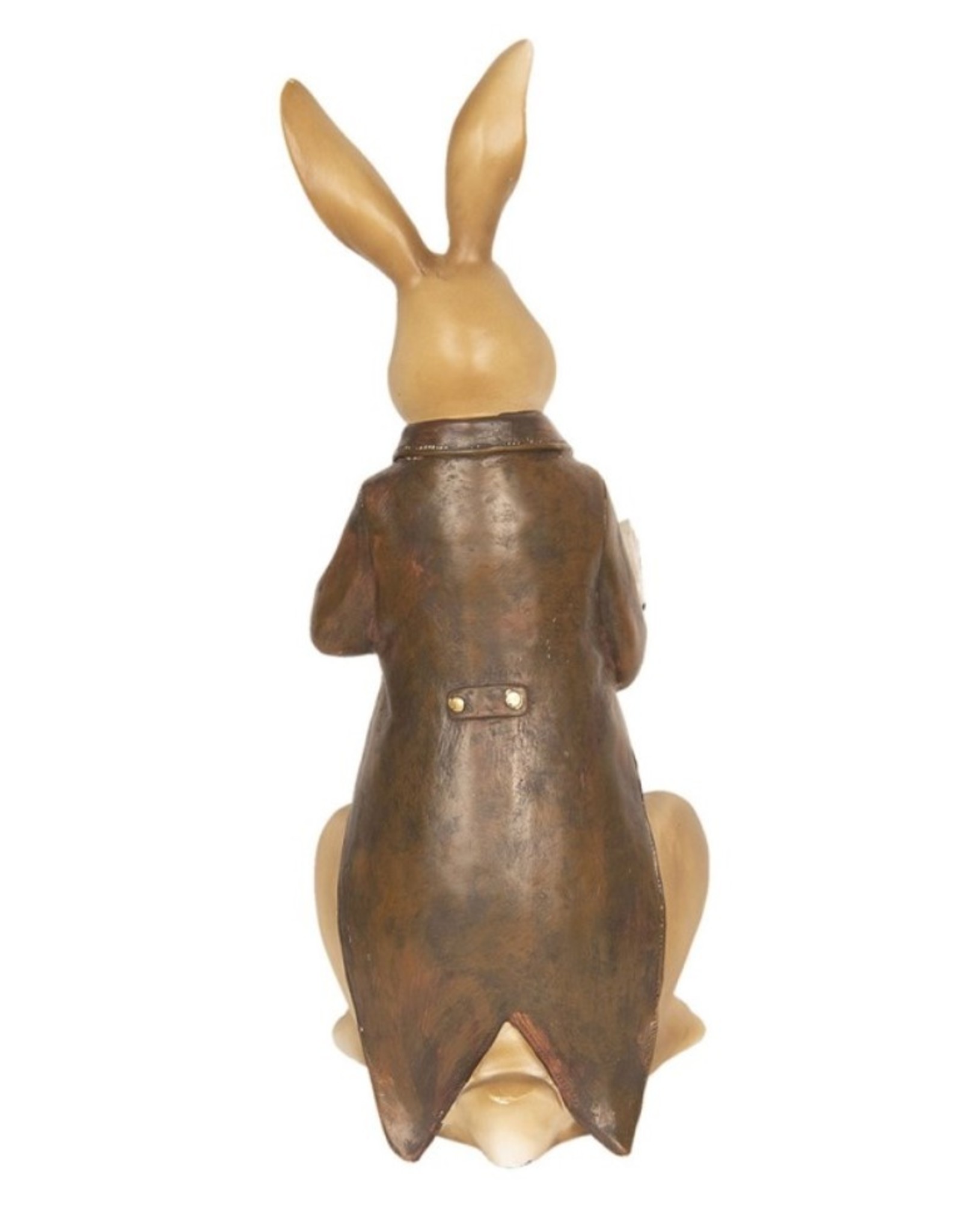 C&E Giftware & Lifestyle - Rabbit in jacket and waistcoat reads a book - 40cm